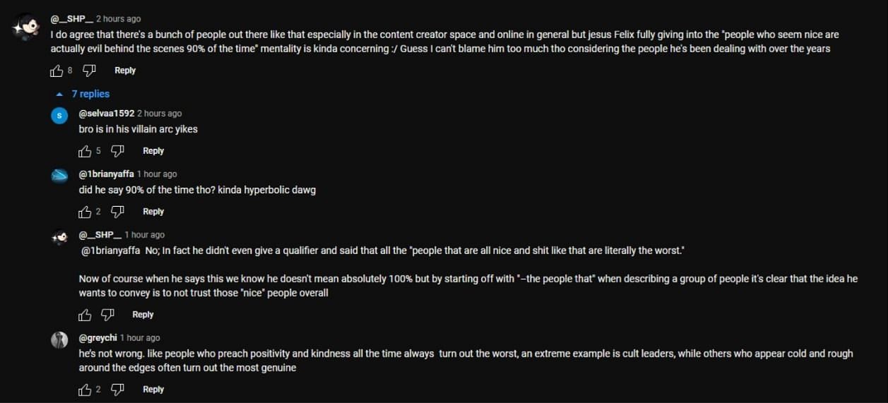 This streamer clip brought quite a lot of debate to the comments section. (Image via YouTube)